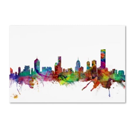 Michael Tompsett 'Melbourne Skyline II' Canvas Art,12x19